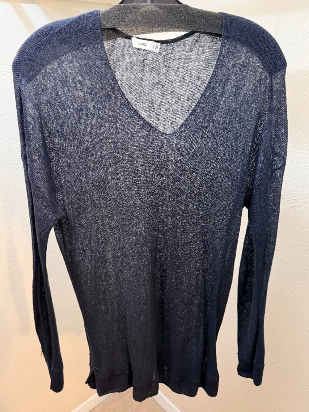 Vince Lightweight Navy Crew Neck Sweater Size XS